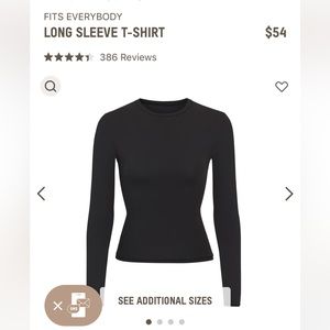 NWT Skims Fits Everybody Long Sleeve